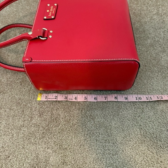 Like New Kate Spade Cherry Red Leather Satchel/Tote Purse/Pocketbook - Picture 6 of 15